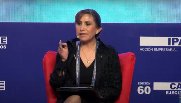 La fiscal Patricia Benavides se presentó ante el CADE Ejecutivos 2022. (Foto: Ministerio Público)