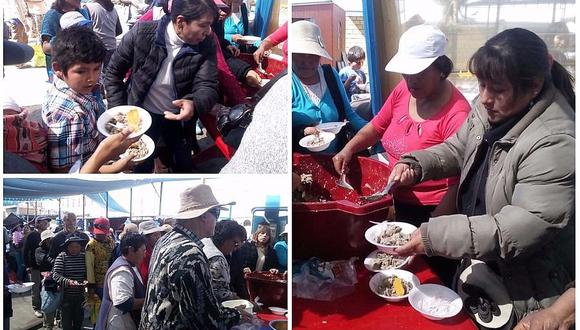 Comerciantes regalan 400 platos con ceviche en el mercado de Río Seco (VIDEO)