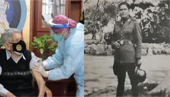 Héroe de guerra contra el Ecuador, de 104 años, recibió la segunda dosis contra el COVID-19