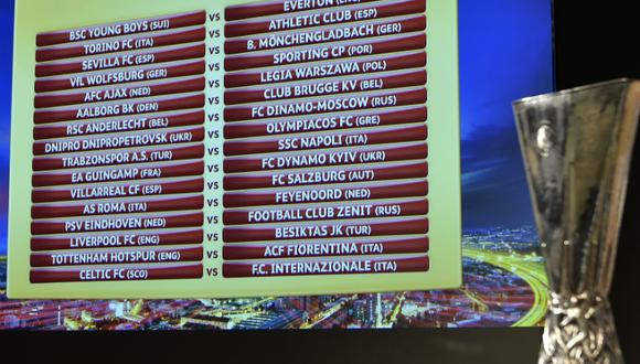 Europa League: Estos son los duelos de los 16avos de final
