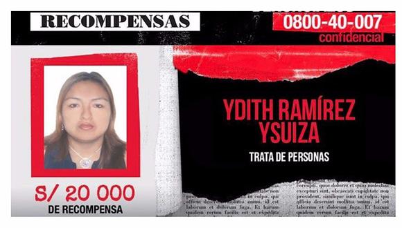 Ydith Ramírez Ysuiza es incluida en lista de "Los más buscados"