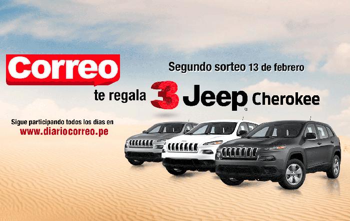 Correo te regala tres Jeep Cherokee