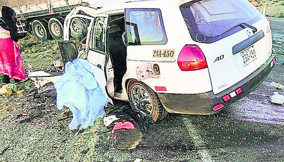 Arequipa: ocho miembros de una familia fallecen en accidente vehicular
