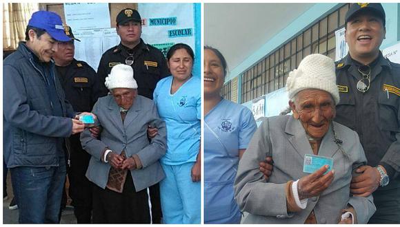 Huancayo: Anciana de 99 años acude a votar por primera vez