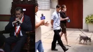 Magistrado Eloy Espinosa-Saldaña sacó a pasear a su perro a pesar del aislamiento social obligatorio (VIDEO)