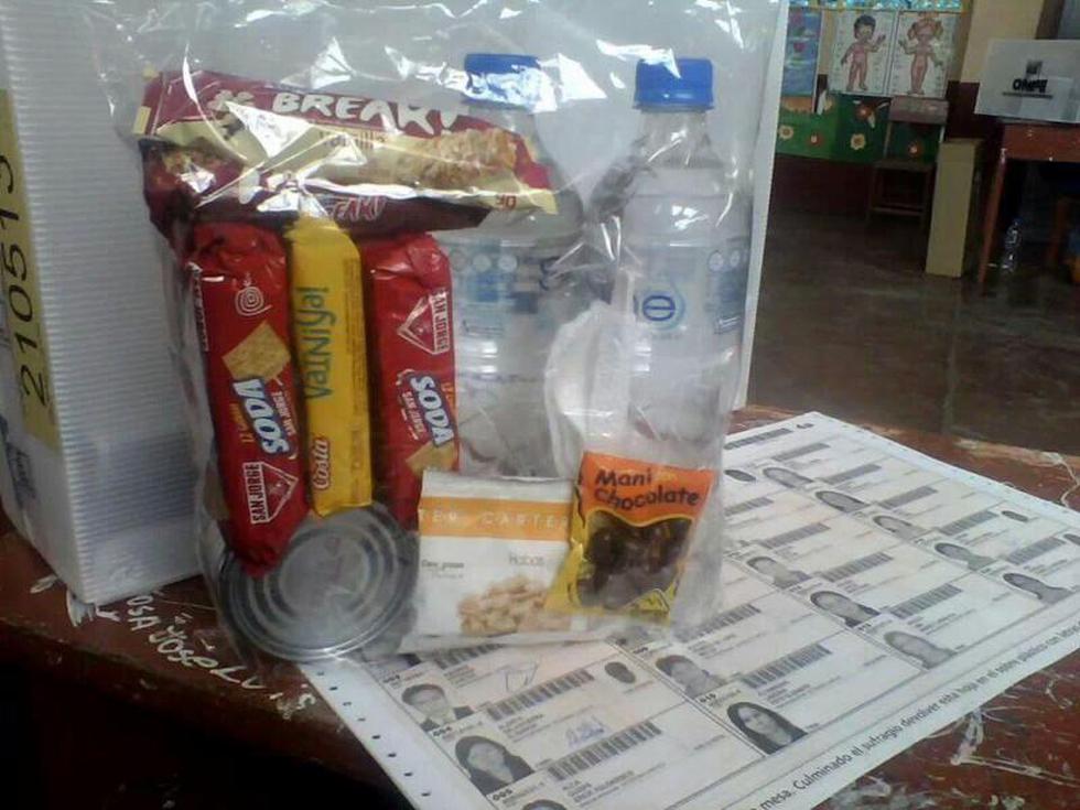 Funcionarios de ONPE y JNE almorzaron platillos gourmet y miembros de mesa, galleta soda