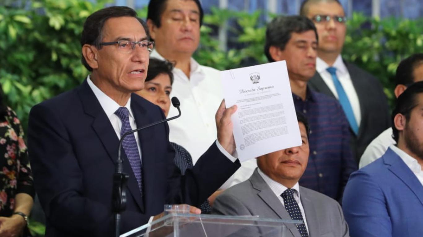 Presidente Martín Vizcarra declaró Estado de Emergencia Nacional por espacio de 15 días por el coronavirus