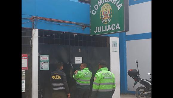 Juliaca: sujeto robó televisor de Caja Arequipa en pleno Estado de Emergencia