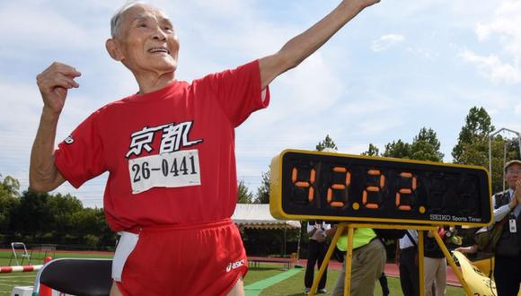 Bate récord Guinness de 100 metros en la categoría de más de 105 años  