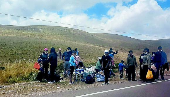 Personas inician su travesía de Huancayo  hasta sectores de Selva Central