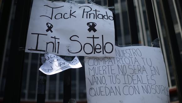 Inti Sotelo y Jack Brian Pintado murieron durante las marchas contra el entonces Gobierno de Manuel Merino. (Foto: GEC)