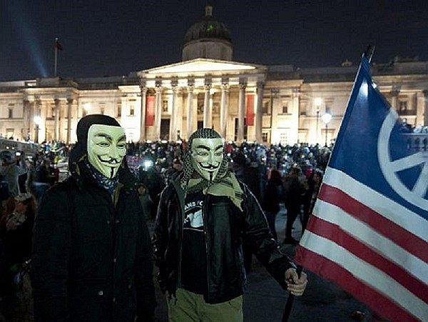 Anonymus toma varias ciudades del mundo en 'Marcha del Millón de Máscaras'