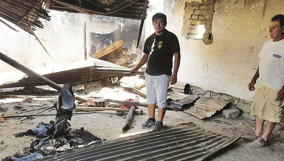 Chiclayo: Delincuentes vacían casas en Pomalca y La Victoria, hasta queman una de ellas