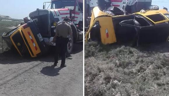 Trujillo: Camión cisterna embiste a "Tico" y deja tres heridos (VIDEO)