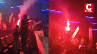 Hinchas de Universitario encendieron bengalas dentro de una sala de cine en Mall del Sur (VIDEO)