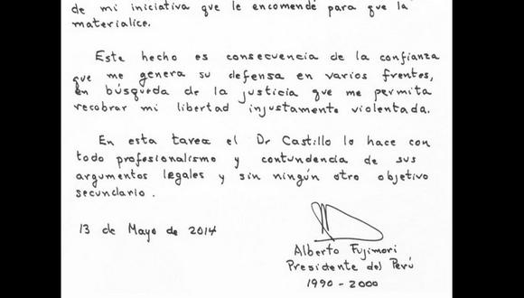 Alberto Fujimori da la espalda a sus congresistas y respalda a su abogado