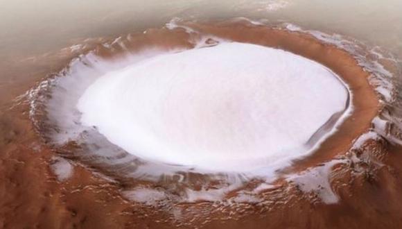 Conoce a Korolev, el cráter lleno de hielo en Marte (FOTOS)