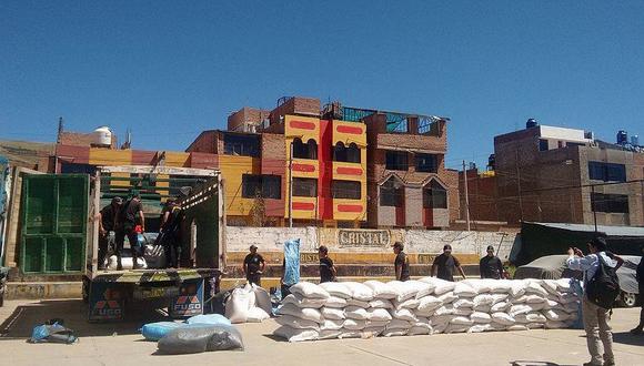 ​Policiales: Intervienen 2 camiones con 360 sacos de maíz de contrabando en Puno