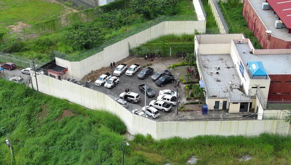 Vista aérea del penal de máxima seguridad La Roca en Guayaquil, Ecuador el 4 de abril de 2023. (Foto por Str / AFP)