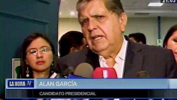 Alan García: "Es doloroso que un golpeador de mujeres pretenda ser presidente del Perú"