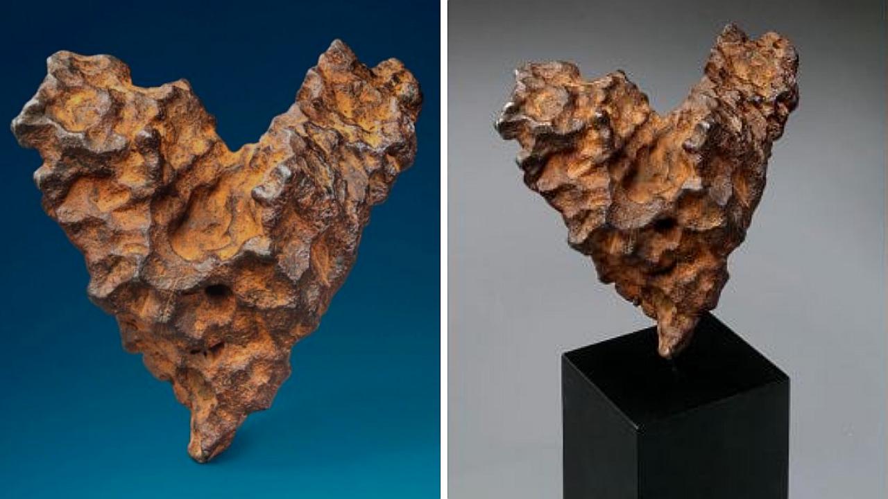 Subastan meteorito en forma de corazón para el Día de San Valentín