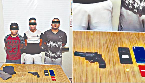 Tres menores de edad son retenidos portando una réplica de revólver en Paiján 