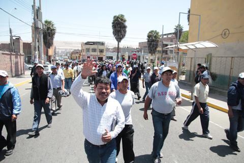 Trabajadores de construcción civil se movilizan contra minera Southern