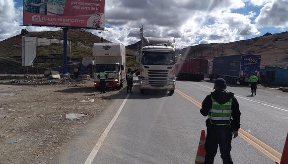 PNP extrema cierre  de frontera entre Lima y Junín en sector de Ticlio