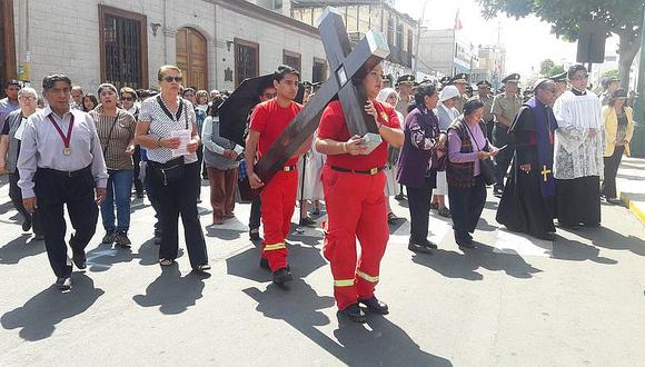 ​Principales autoridades de Tacna no asistieron al tradicional Vía Crucis