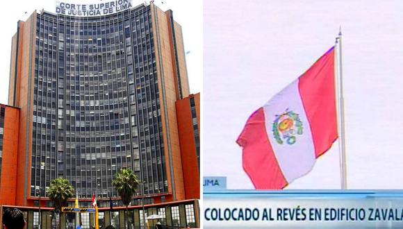 Corte Superior de Justicia de Lima ofreció disculpas por Bandera izada al revés
