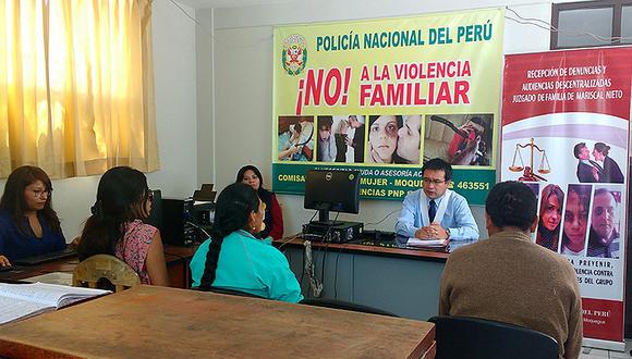 Moquegua: Juzgado de Familia sesiona en Comisaría de la Mujer