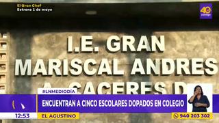  El Agustino: encuentran dopadas a cinco escolares en interior de colegio