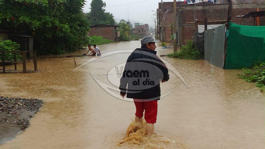 Vraem: Lluvias inundan casas en el distrito de Kimbiri
