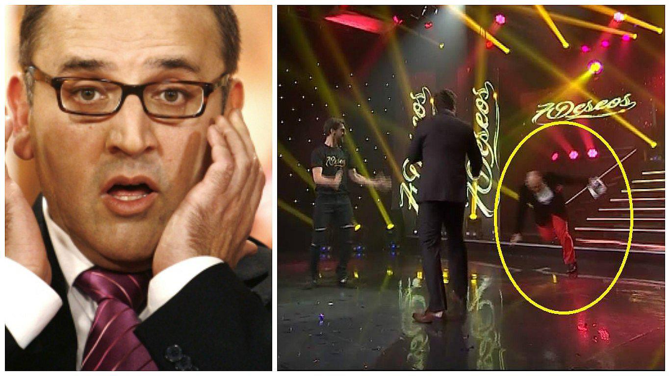 7 Deseos: Beto Ortiz preocupó a todos con resbalón en pleno programa (VIDEO)