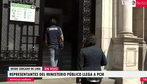 Ministerio Público llega a PCM. (Foto: TV Perú)