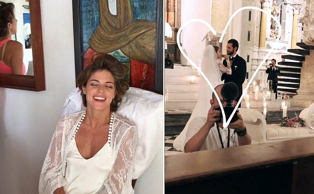 Stephanie Cayo practicó canción que le dedicó a su esposo mientras la maquillaban (VIDEO)