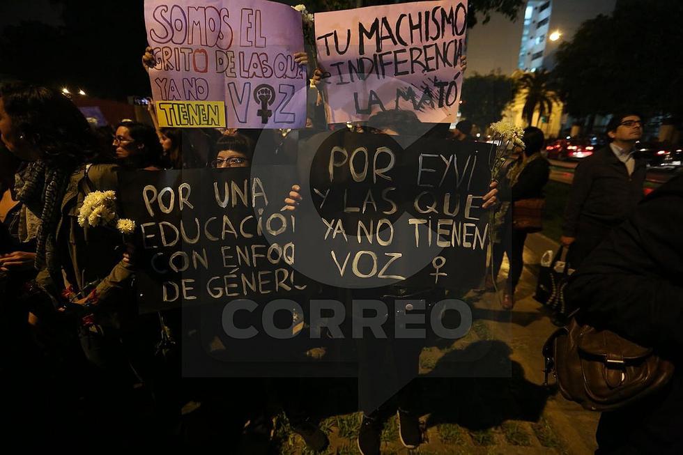 Así se desarrolló la marcha por la muerte de Eyvi Ágreda (FOTOS)