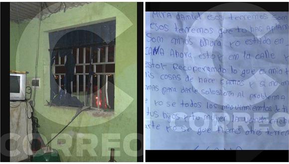 Extorsionadores detonan dinamita en una vivienda de Alto Trujillo 