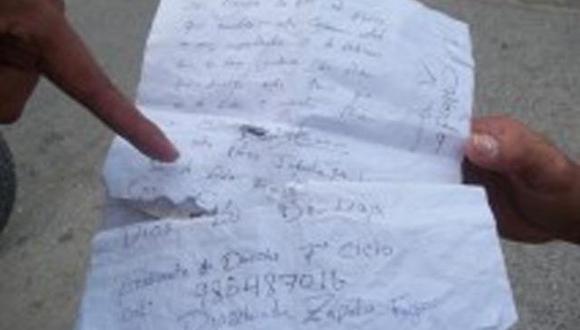 Esta es la carta que dejó estudiante impactada por hélice de helicóptero