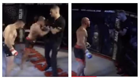 YouTube: ​Luchador de MMA golpea a árbitro por no parar la pelea a tiempo (VIDEO)