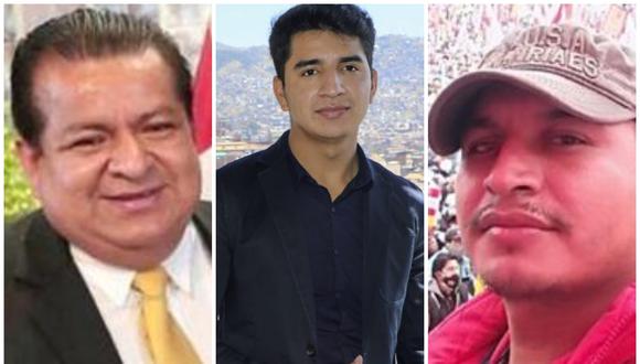 Bruno Pacheco (izq.), Gian Marco Castillo y Fray Vásquez Castillo (sobrinos del presidente) se encuentran prófugos.