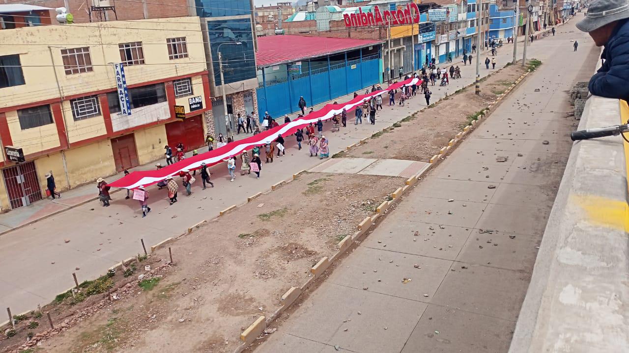 En la ciudad de Juliaca la medida de lucha es contundente. Foto/Difusión.