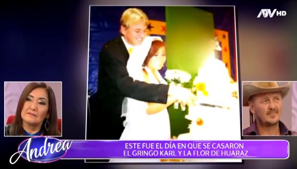 Flor de Huaraz y el ‘Gringo Karl’ fueron protagonistas de enfrentamientos en vivo en el programa de Andrea Llosa. (Foto: Captura)