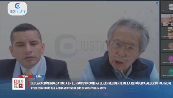 El expresidente Alberto Fujimori junto a su abogado Elio Riera.