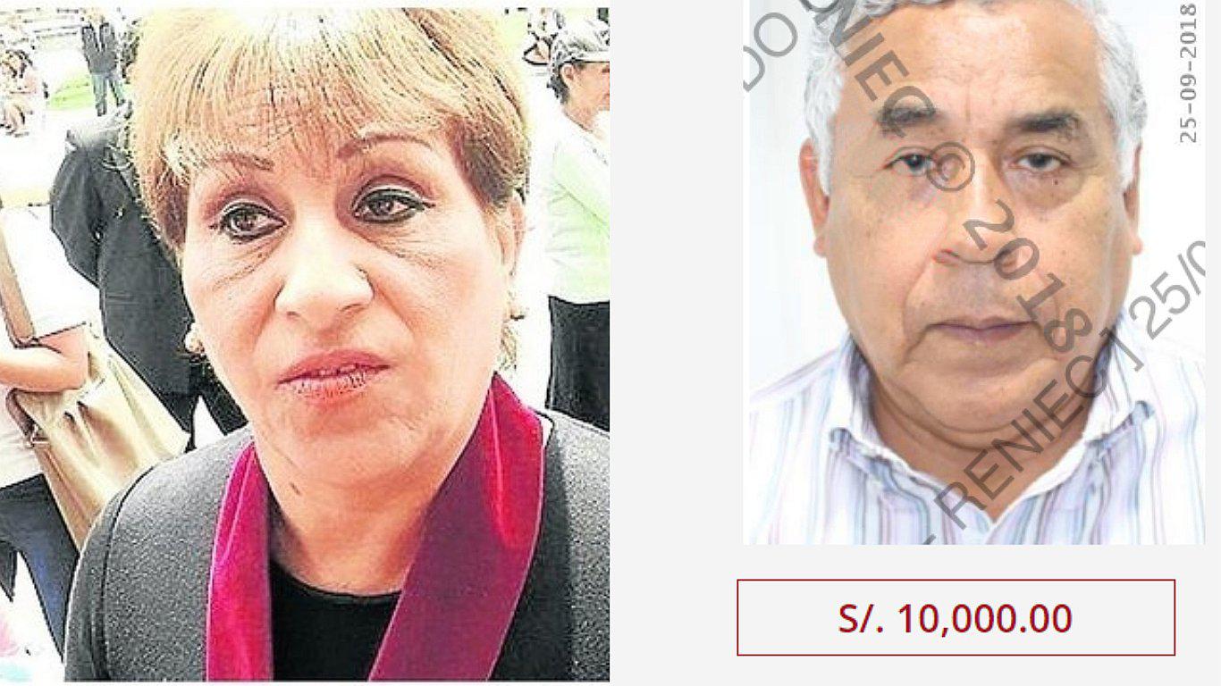 Victoria Espinoza y Julio Cortez incluidos en lista de "Los más buscados" 