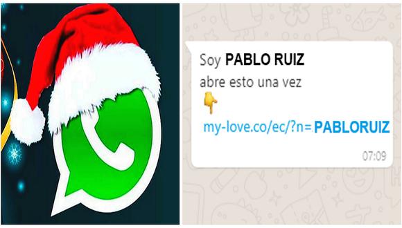 WhatsApp: “Hola, abre esto una vez” es el nuevo virus que se propaga en Navidad (FOTO)