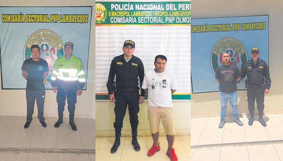 Tenían orden de captura desde agosto de este año; por lo que agentes del orden de las comisarías Lambayeque, Olmos y Llatas los detuvieron.