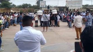 Piura: Llanto y dolor en sepelio de menores