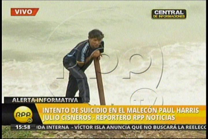 Hombre intenta suicidarse en la Costa Verde