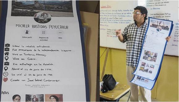 Profesor enseña historia del Perú con perfiles de Facebook a sus alumnos en Ica 